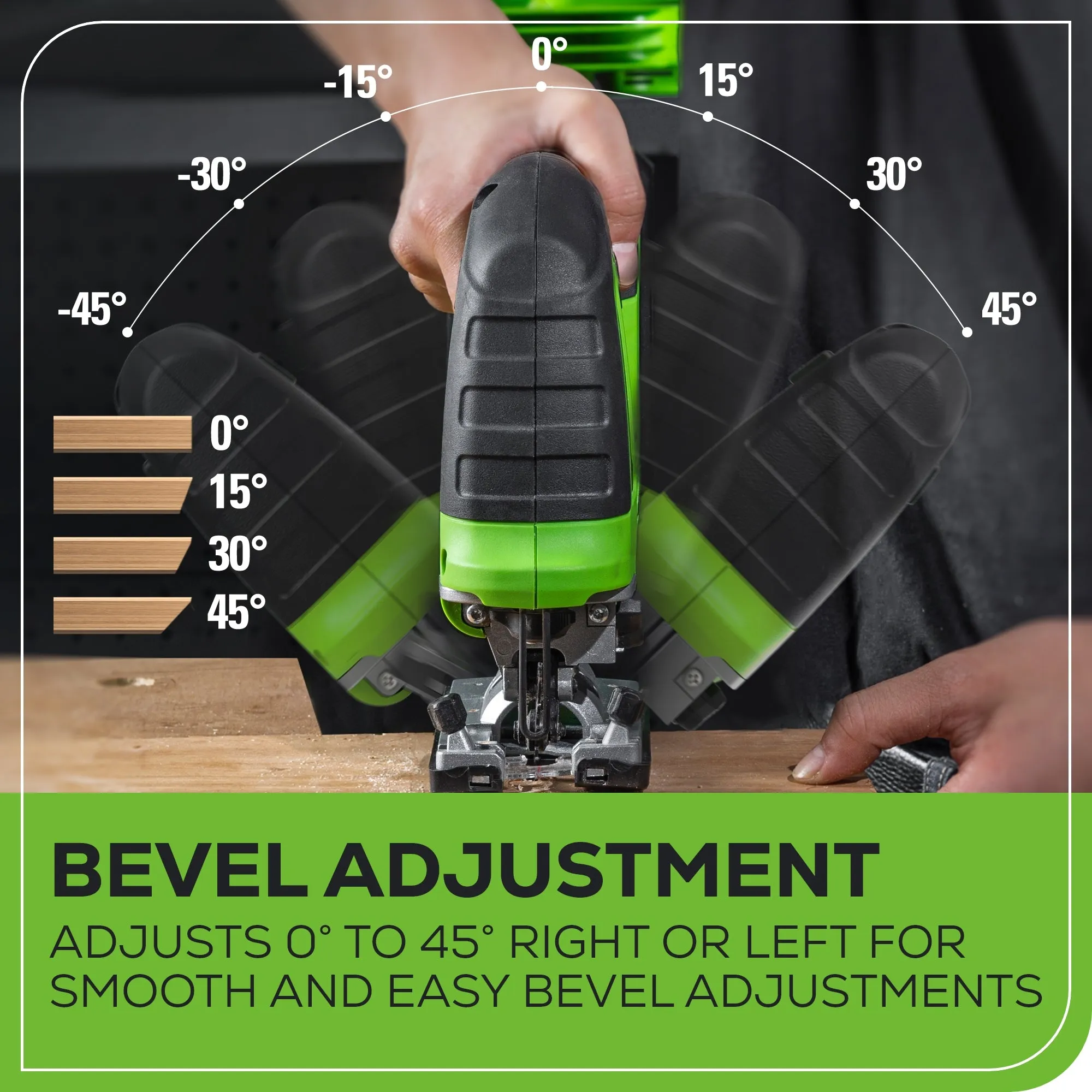 24V Cordless Battery Drill, Impact Driver & Jig Saw 3PC Combo Kit w/ (2) 2.0Ah Batteries & Charger