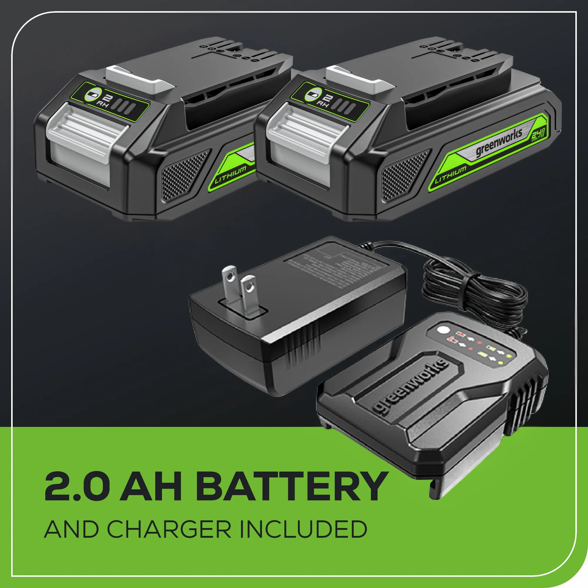 24V Cordless Battery Drill, Impact Driver & Jig Saw 3PC Combo Kit w/ (2) 2.0Ah Batteries & Charger