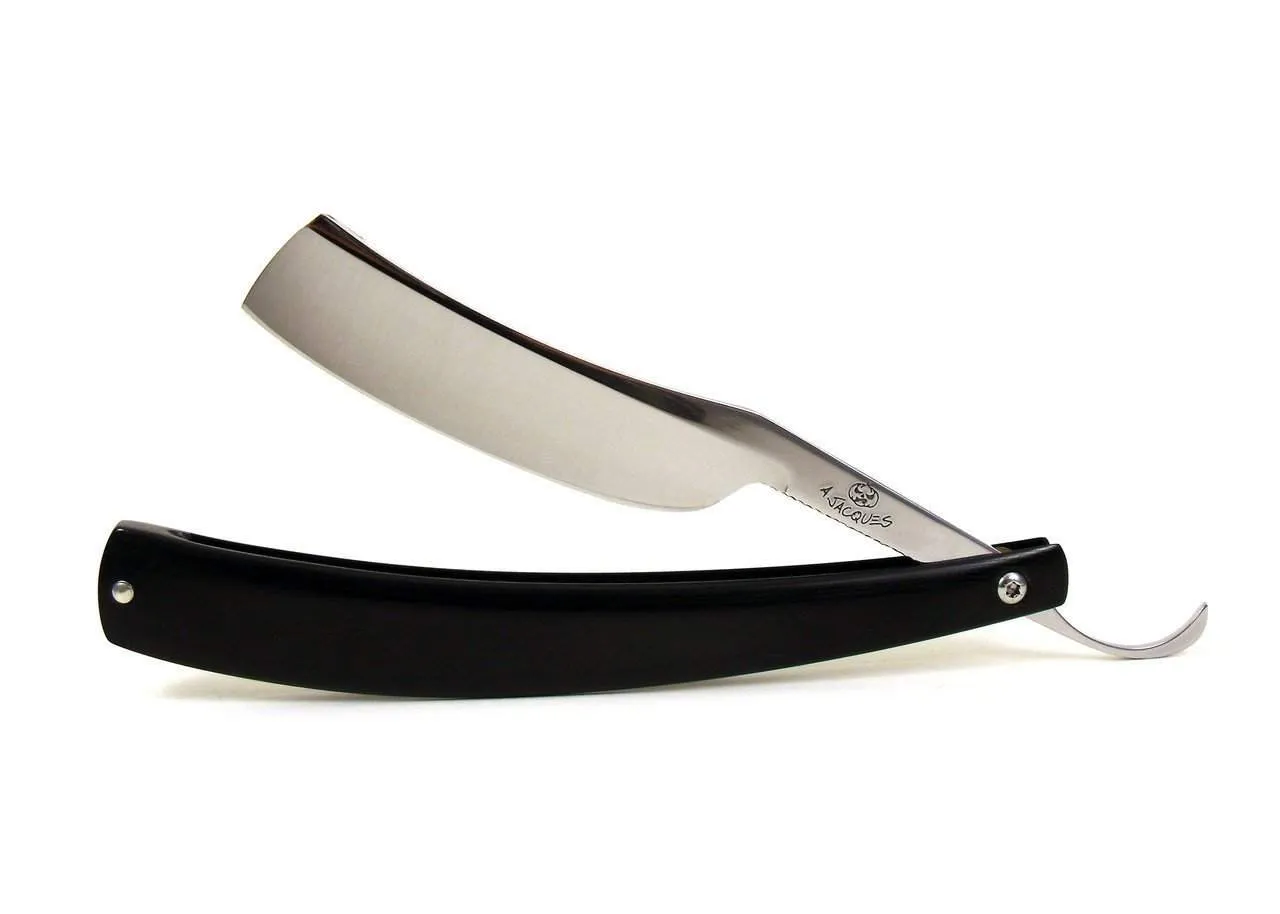 Alex Jacques Custom 6/8 Straight Razon In Black G10