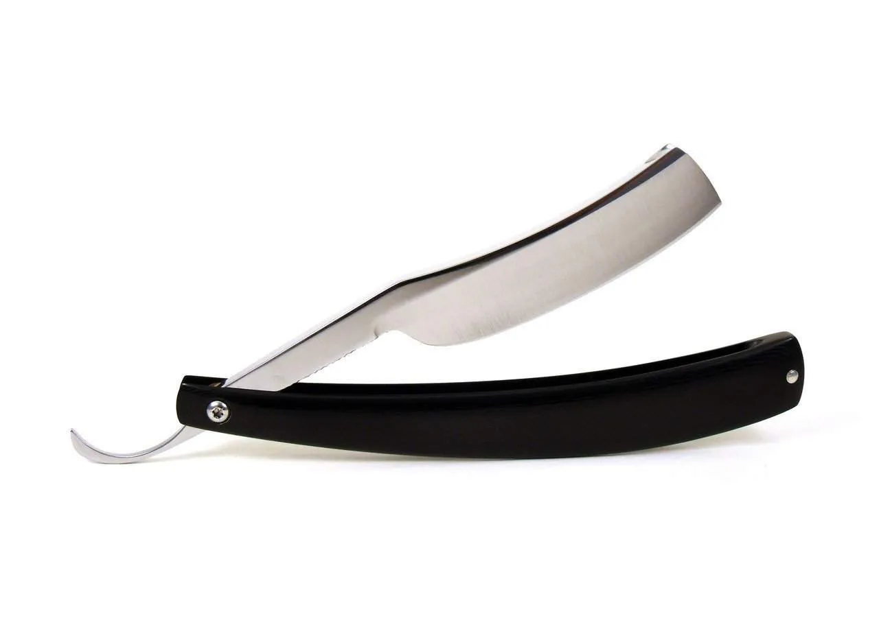 Alex Jacques Custom 6/8 Straight Razon In Black G10