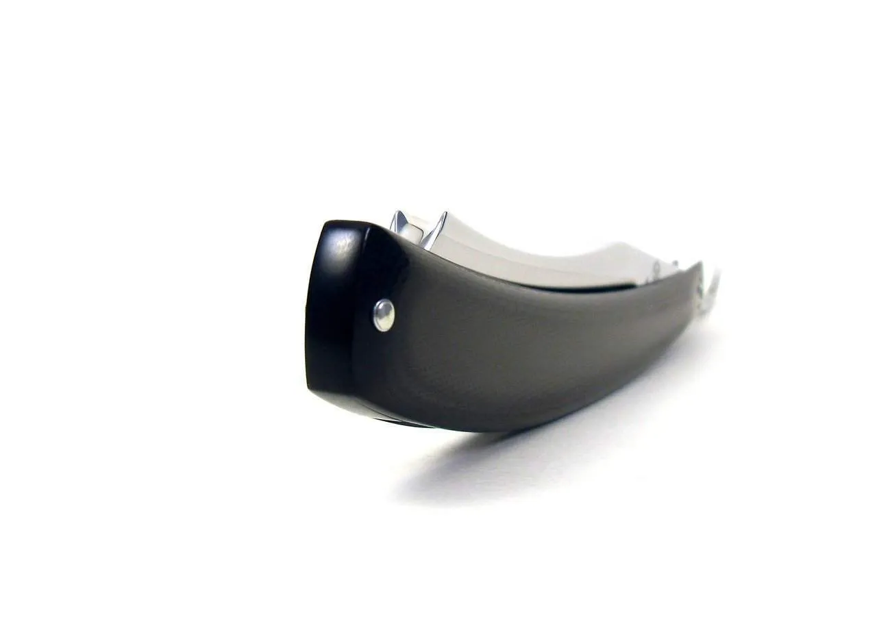 Alex Jacques Custom 6/8 Straight Razon In Black G10