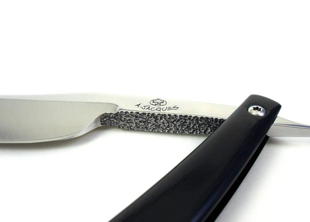 Alex Jacques Custom 6/8 Straight Razon In Black G10