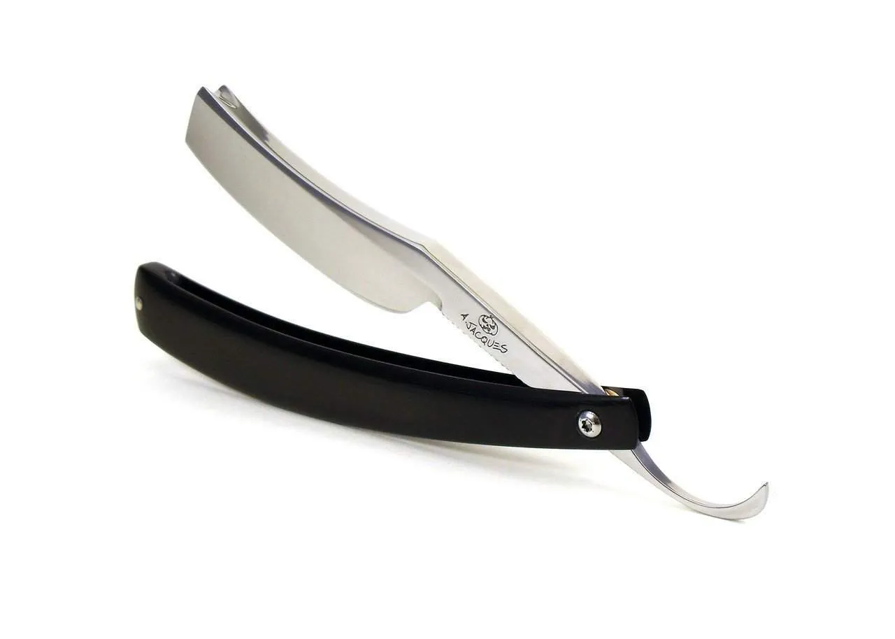 Alex Jacques Custom 6/8 Straight Razon In Black G10
