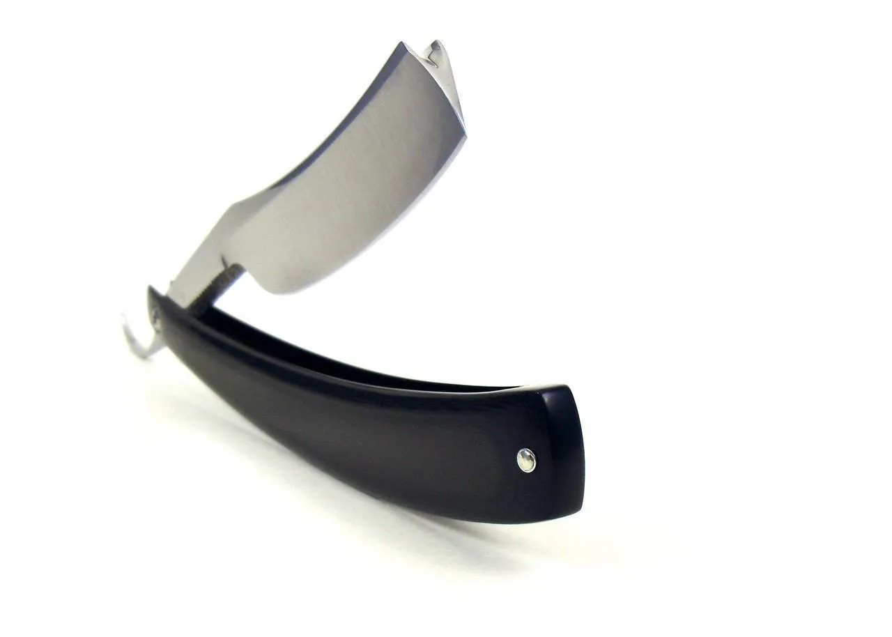Alex Jacques Custom 6/8 Straight Razon In Black G10