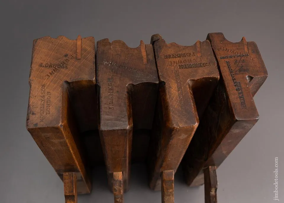 Amazing Set of Eight Carved Moulding Planes * EXCELSIOR 59500