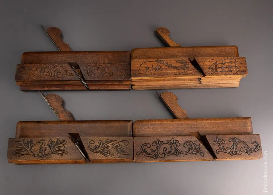 Amazing Set of Eight Carved Moulding Planes * EXCELSIOR 59500