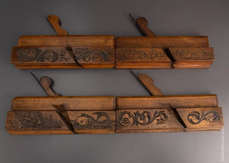 Amazing Set of Eight Carved Moulding Planes * EXCELSIOR 59500