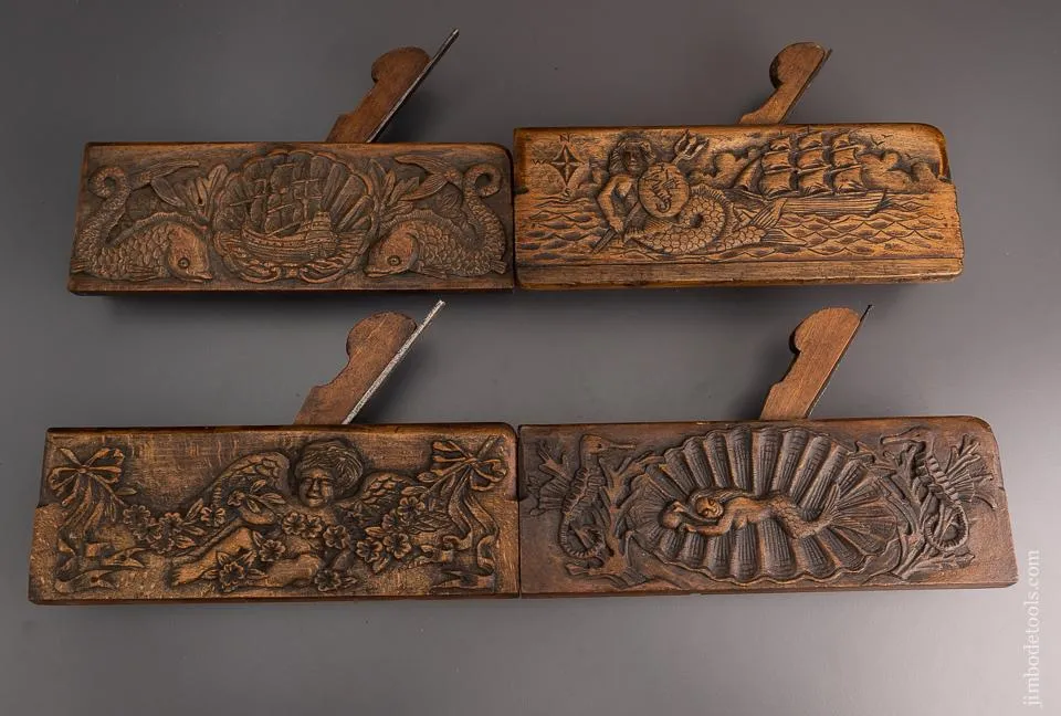 Amazing Set of Eight Carved Moulding Planes * EXCELSIOR 59500