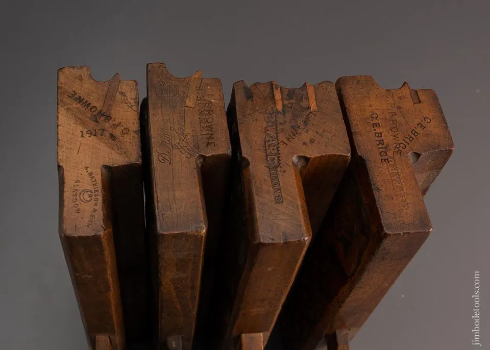 Amazing Set of Eight Carved Moulding Planes * EXCELSIOR 59500