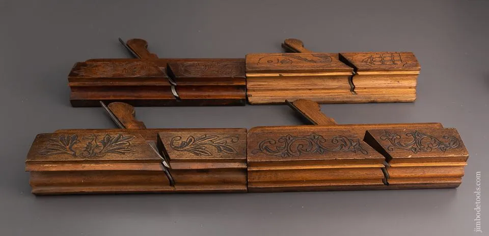 Amazing Set of Eight Carved Moulding Planes * EXCELSIOR 59500