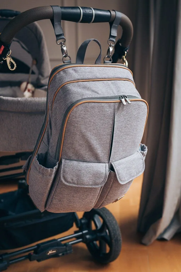 Baby Travel Crib Changing Rucsac - Windsor Grey - RucPOD ® mini