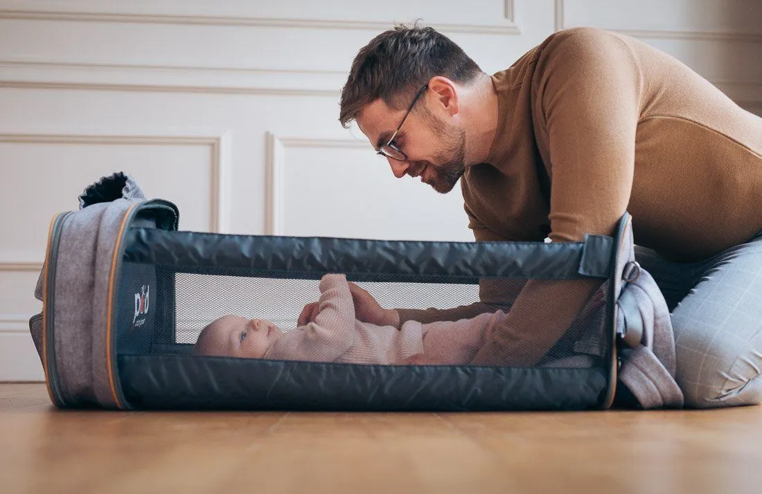 Baby Travel Crib Changing Rucsac - Windsor Grey - RucPOD ® mini