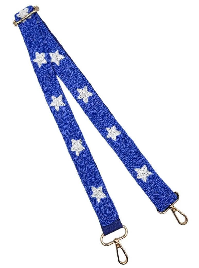 BAS001 Game Day Beaded Star Guitar Strap