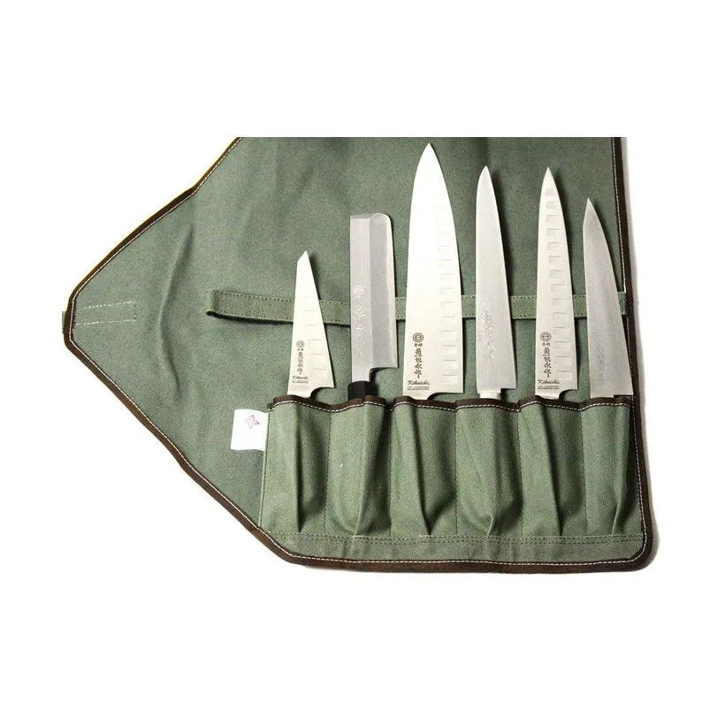 Boldric BOCW135 15.5" 6-Pocket Khaki Canvas Knife Bag