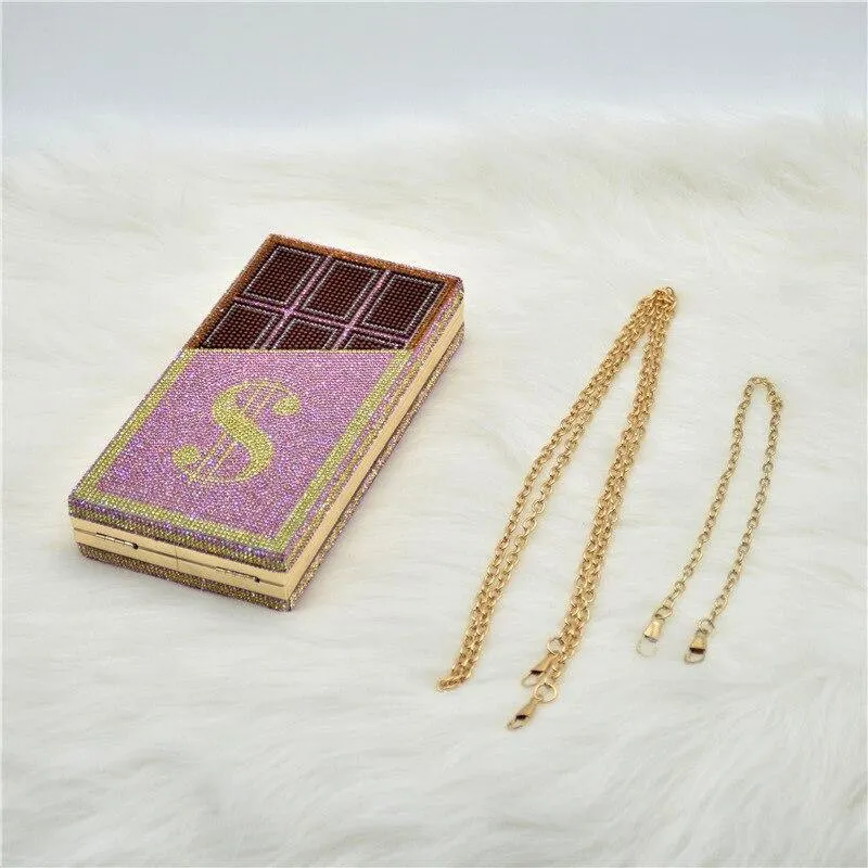 Chocolate $ Money Bar Evening Clutch: A sparkling bag for your night out