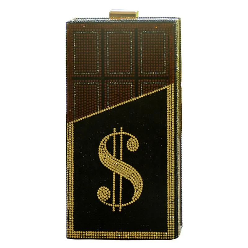 Chocolate $ Money Bar Evening Clutch: A sparkling bag for your night out