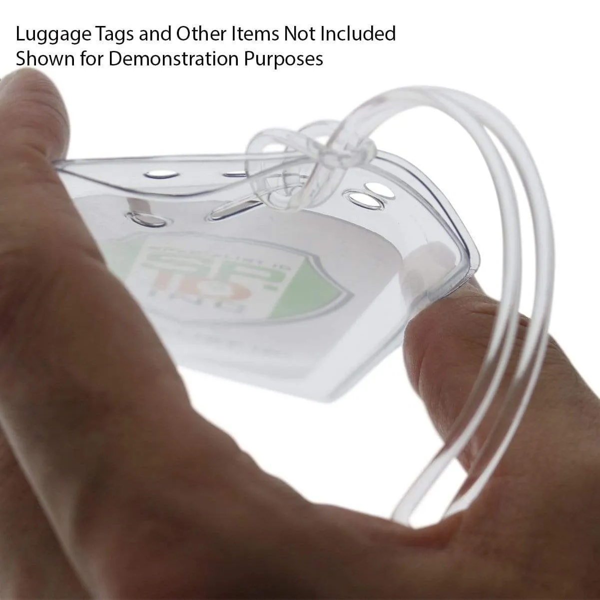 Clear Plastic Luggage Loop Straps 6 Inch - Durable Worm Loops (2410-2000)