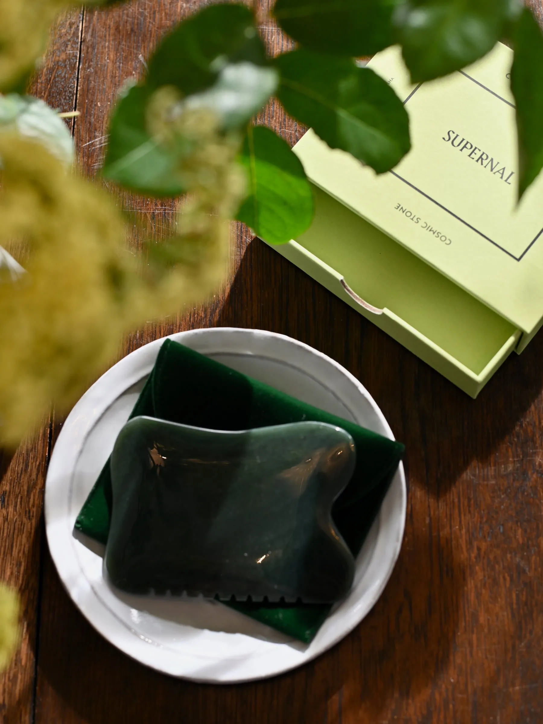 Cosmic Stone -Nephrite Jade Gua Sha Tool