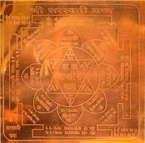 GENERIC Shri Saraswati Yantra for Home Vastu, Money, Success, Achievement in Pure Copper