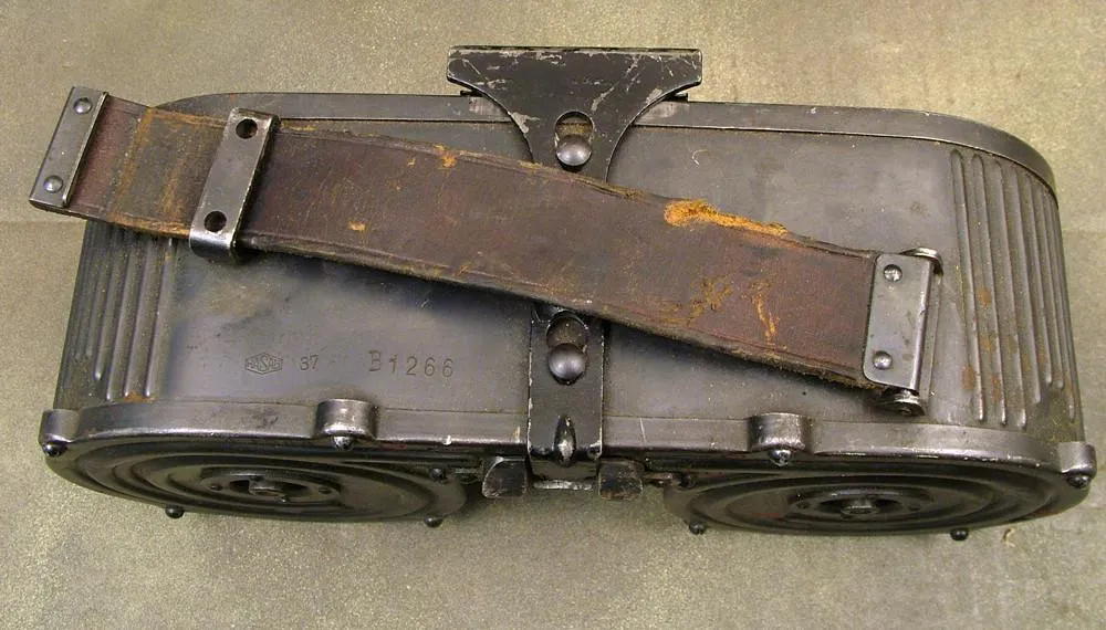 German Pre-WW2 MG 15 7.92mm Saddle Drum Magazine (Trommel) and Loader Set