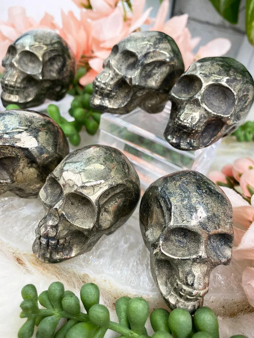 Gold Pyrite Skulls