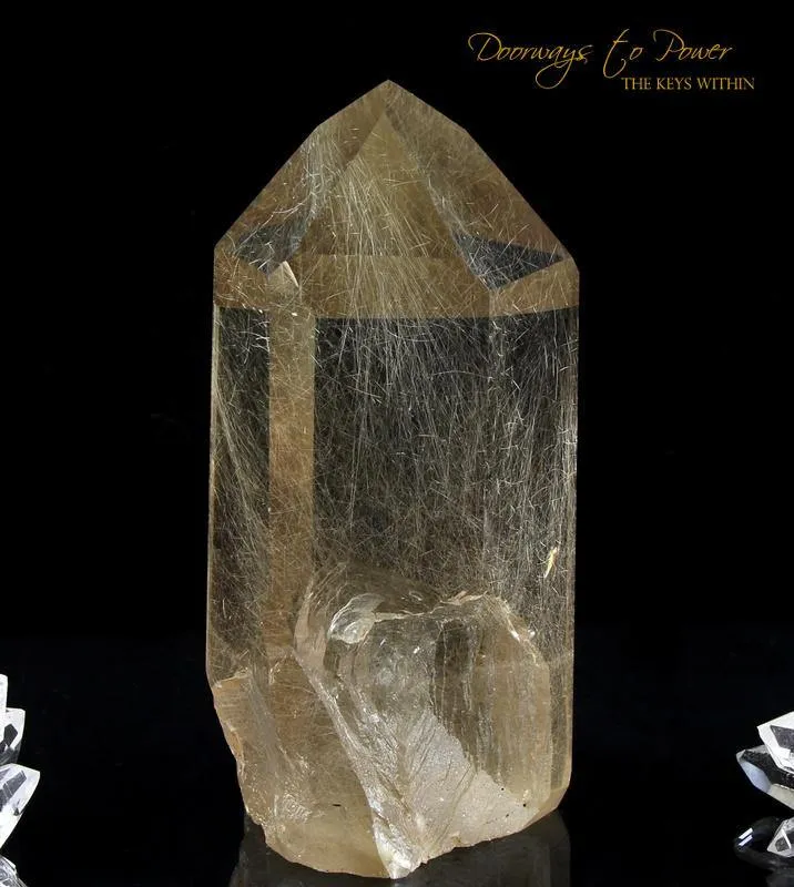 Golden Rutile Lemurian Crystal Point 'Light Language' 9D