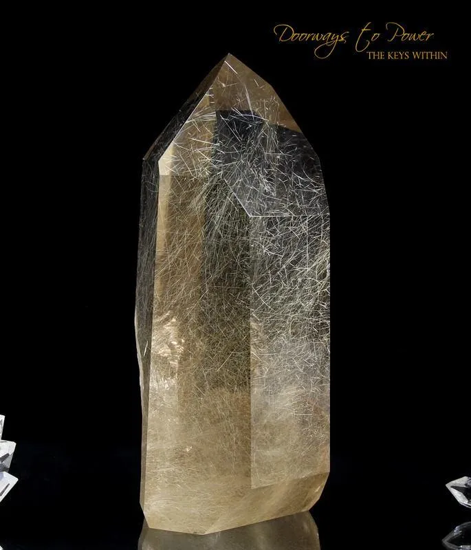 Golden Rutile Lemurian Crystal Point 'Light Language' 9D