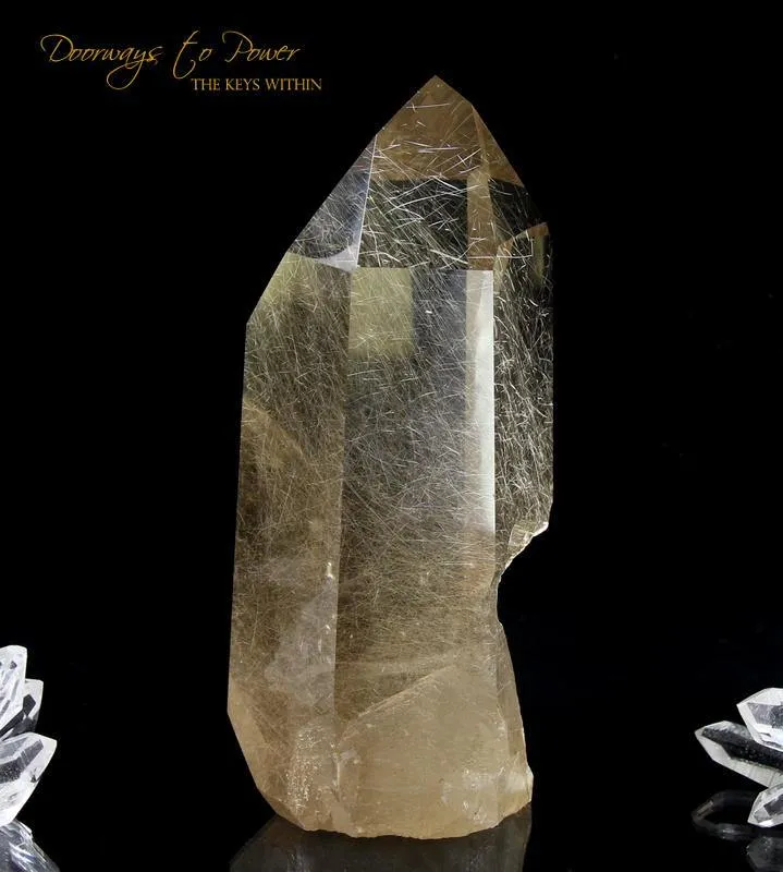 Golden Rutile Lemurian Crystal Point 'Light Language' 9D