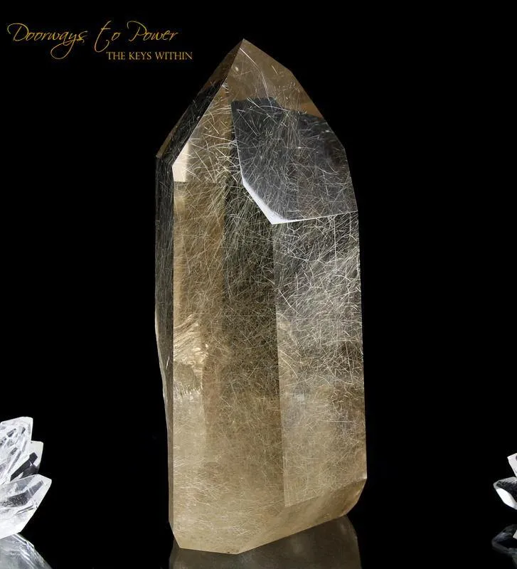 Golden Rutile Lemurian Crystal Point 'Light Language' 9D