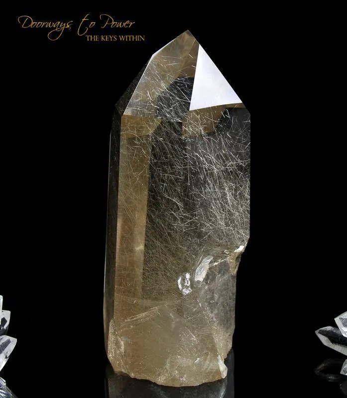 Golden Rutile Lemurian Crystal Point 'Light Language' 9D