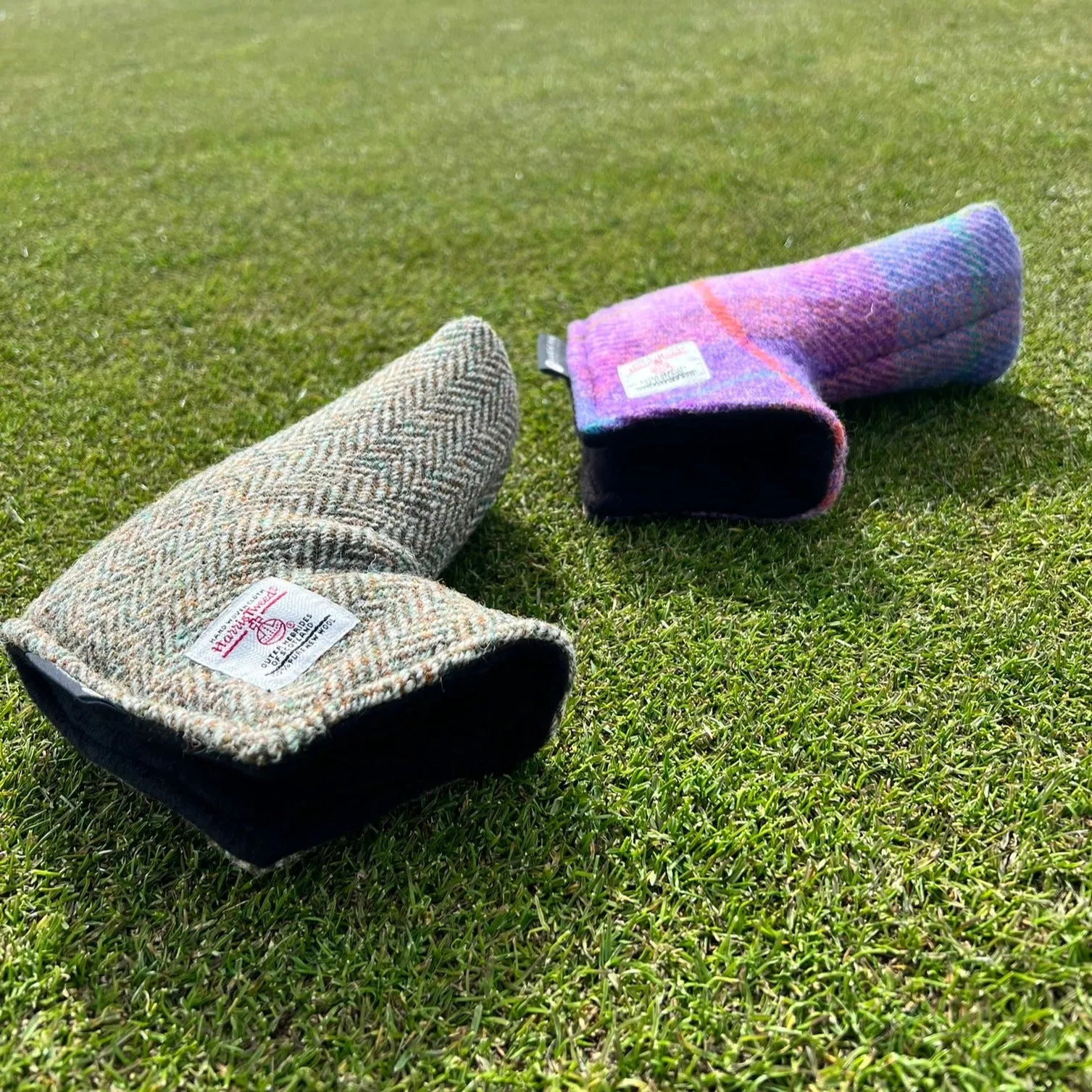 Golf Blade Putter Cover with Magnetic Closure in Harris Tweed®