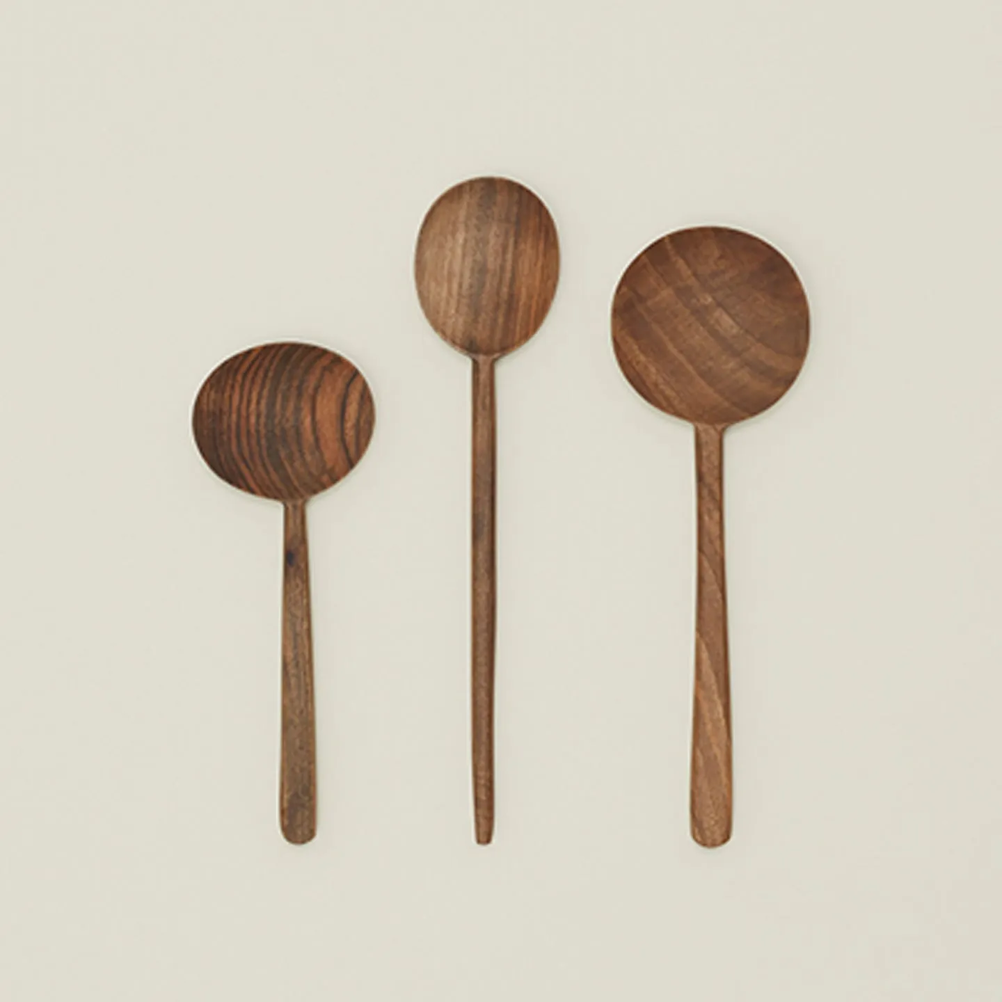 Hand Carved Walnut Oval Spoon