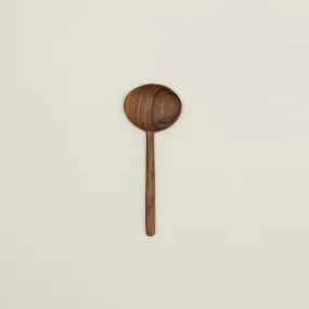 Hand Carved Walnut Oval Spoon