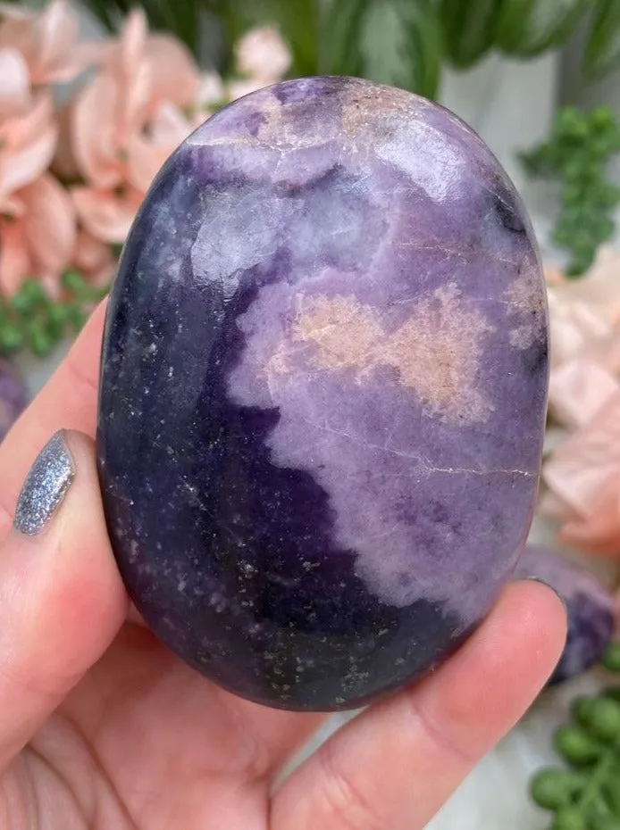 Lepidolite Palm Stones