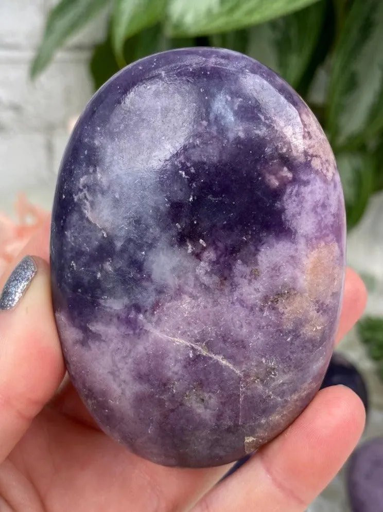 Lepidolite Palm Stones