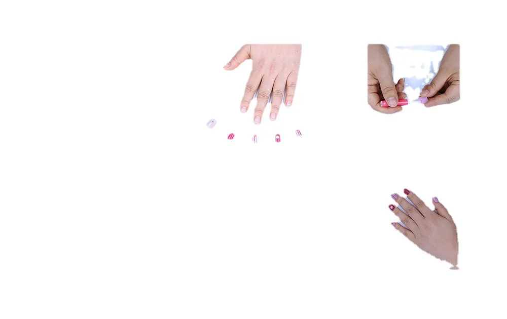 Long Ballet Spot Drill French Nail White V-Shaped French Nail Patch New European and American Color Printing Manicure