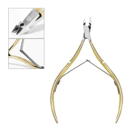 Manicure Cuticle Nipper Exfoliating Barbed Fingernail Clipper Scissors Gold Stainless Steel Manicure Implement