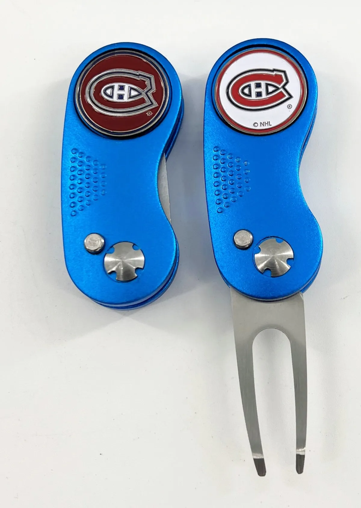 NHL 2 Prong Switchblade GOLF DIVOT REPAIR TOOL   Ballmark CHOOSE TEAM & COLOR