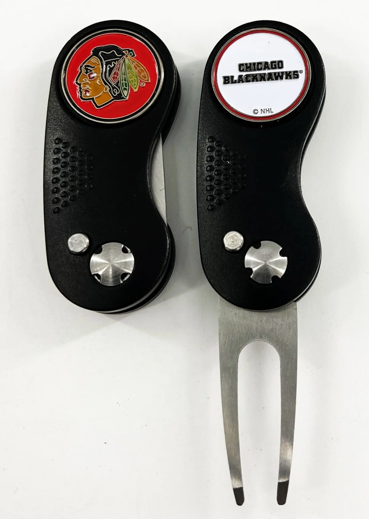 NHL 2 Prong Switchblade GOLF DIVOT REPAIR TOOL   Ballmark CHOOSE TEAM & COLOR