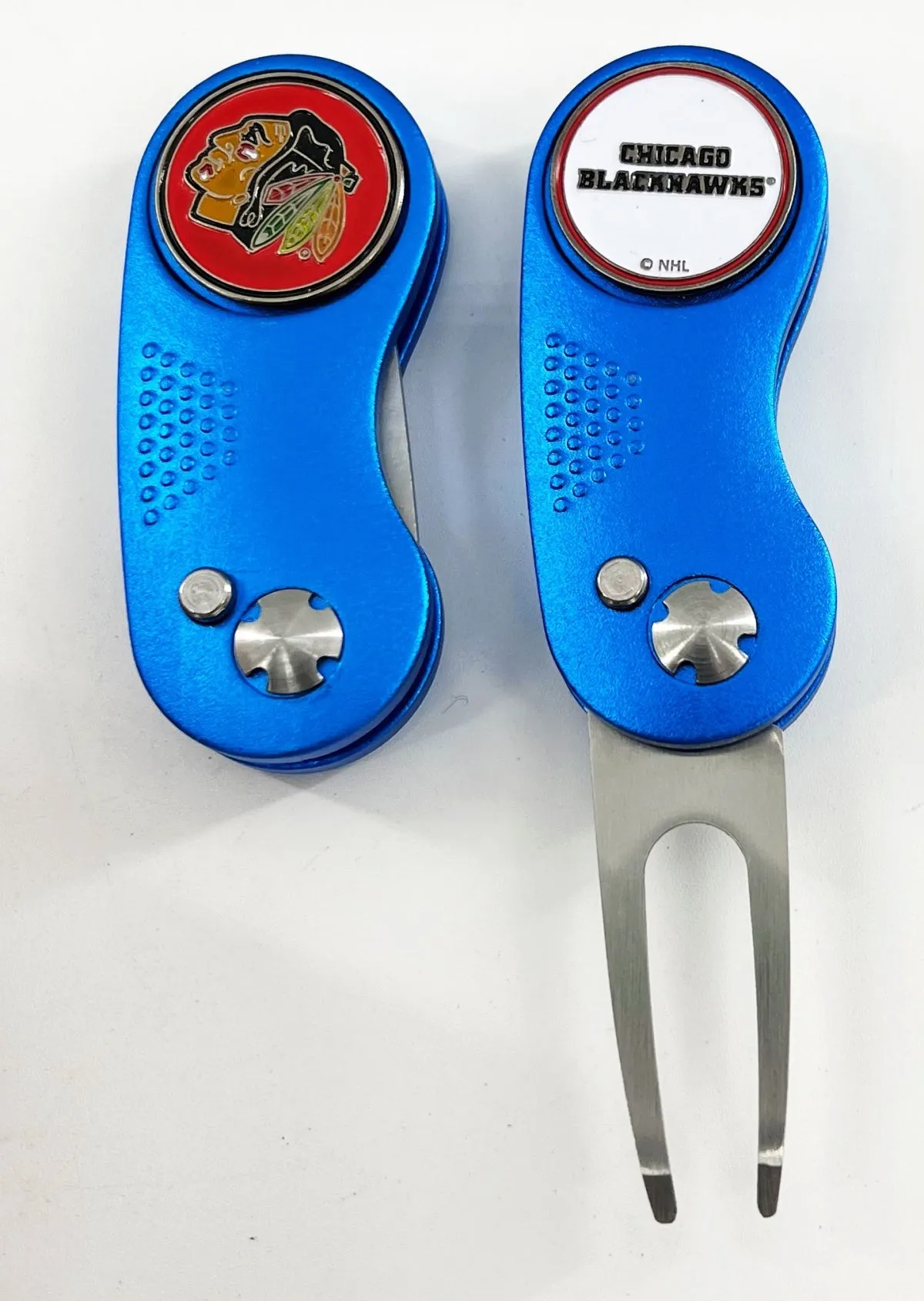 NHL 2 Prong Switchblade GOLF DIVOT REPAIR TOOL   Ballmark CHOOSE TEAM & COLOR