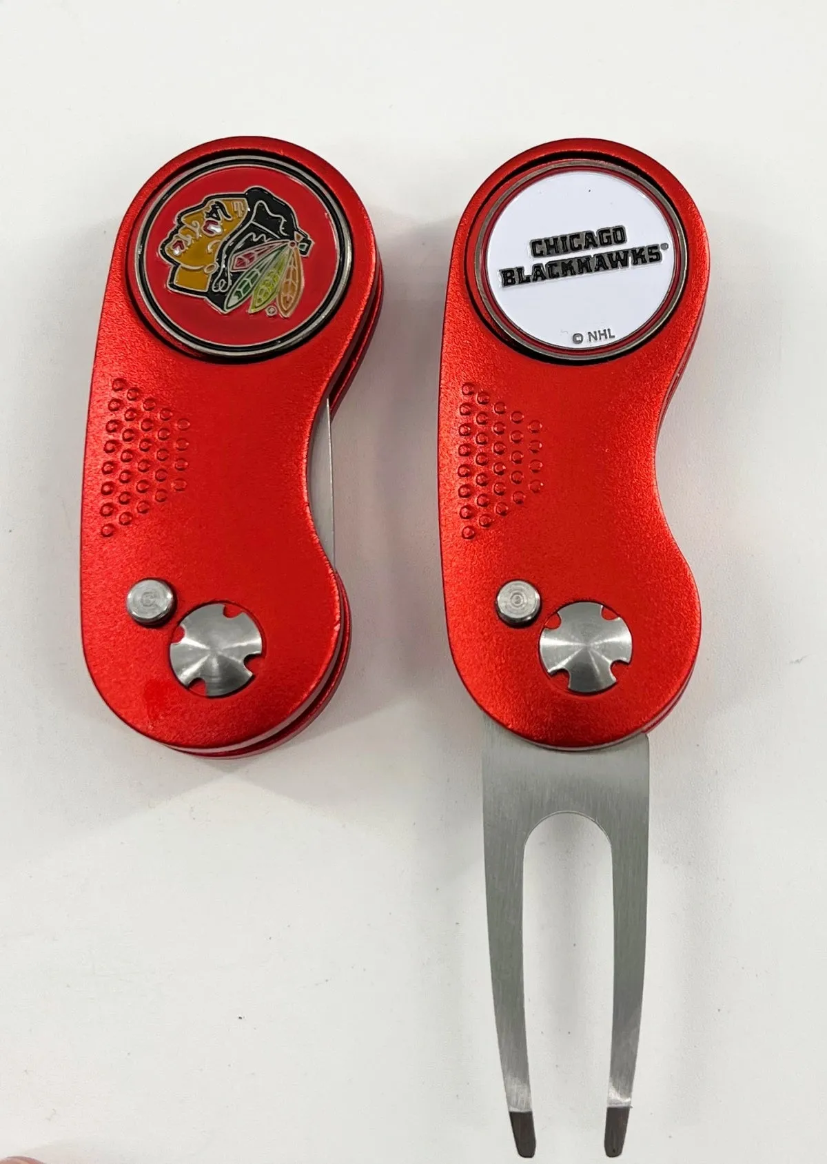 NHL 2 Prong Switchblade GOLF DIVOT REPAIR TOOL   Ballmark CHOOSE TEAM & COLOR