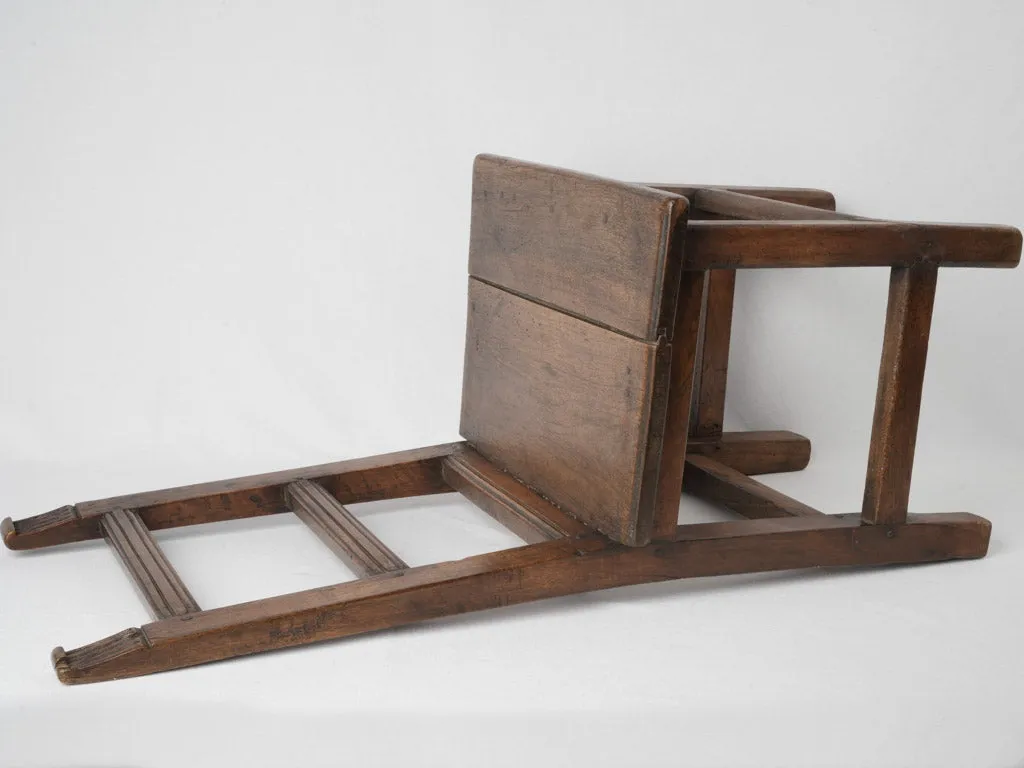 Petite 18th-Century French Walnut Ladderback Chair
