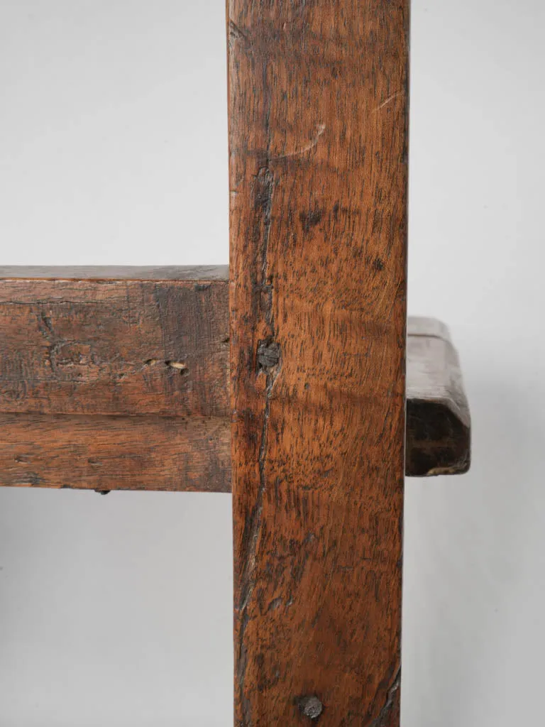 Petite 18th-Century French Walnut Ladderback Chair