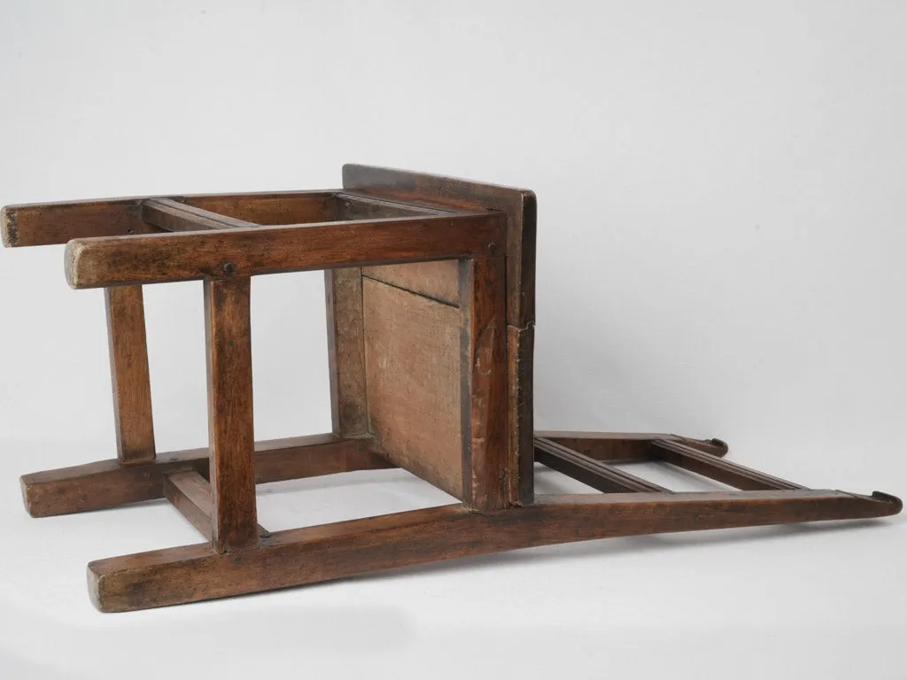 Petite 18th-Century French Walnut Ladderback Chair