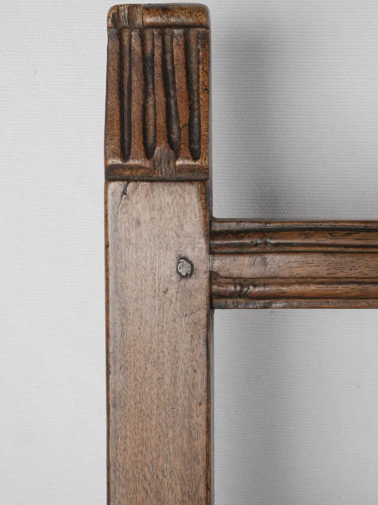 Petite 18th-Century French Walnut Ladderback Chair