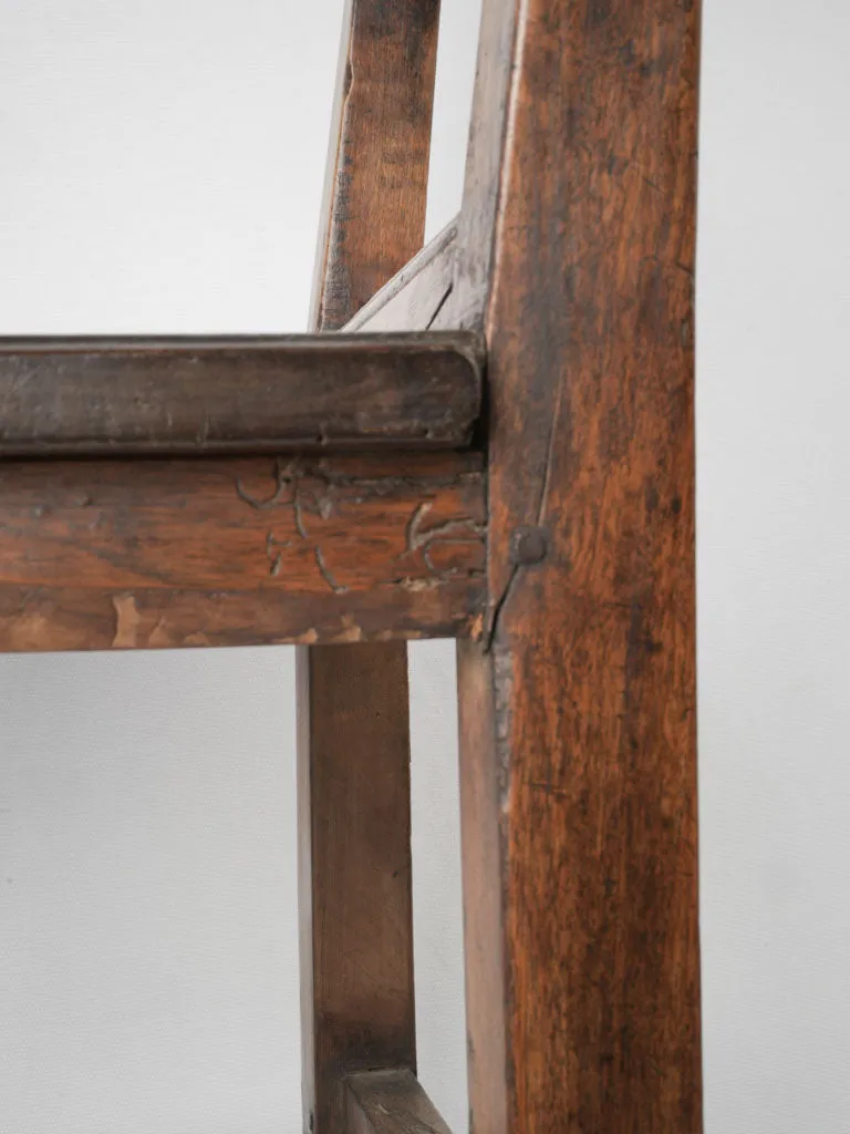 Petite 18th-Century French Walnut Ladderback Chair