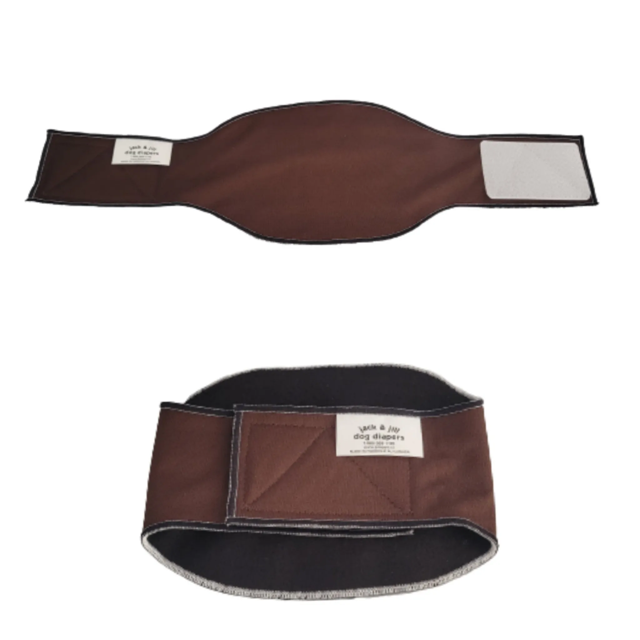 P.S. Male Dog Belly Band Wrap - Chocolate Brown Style #2