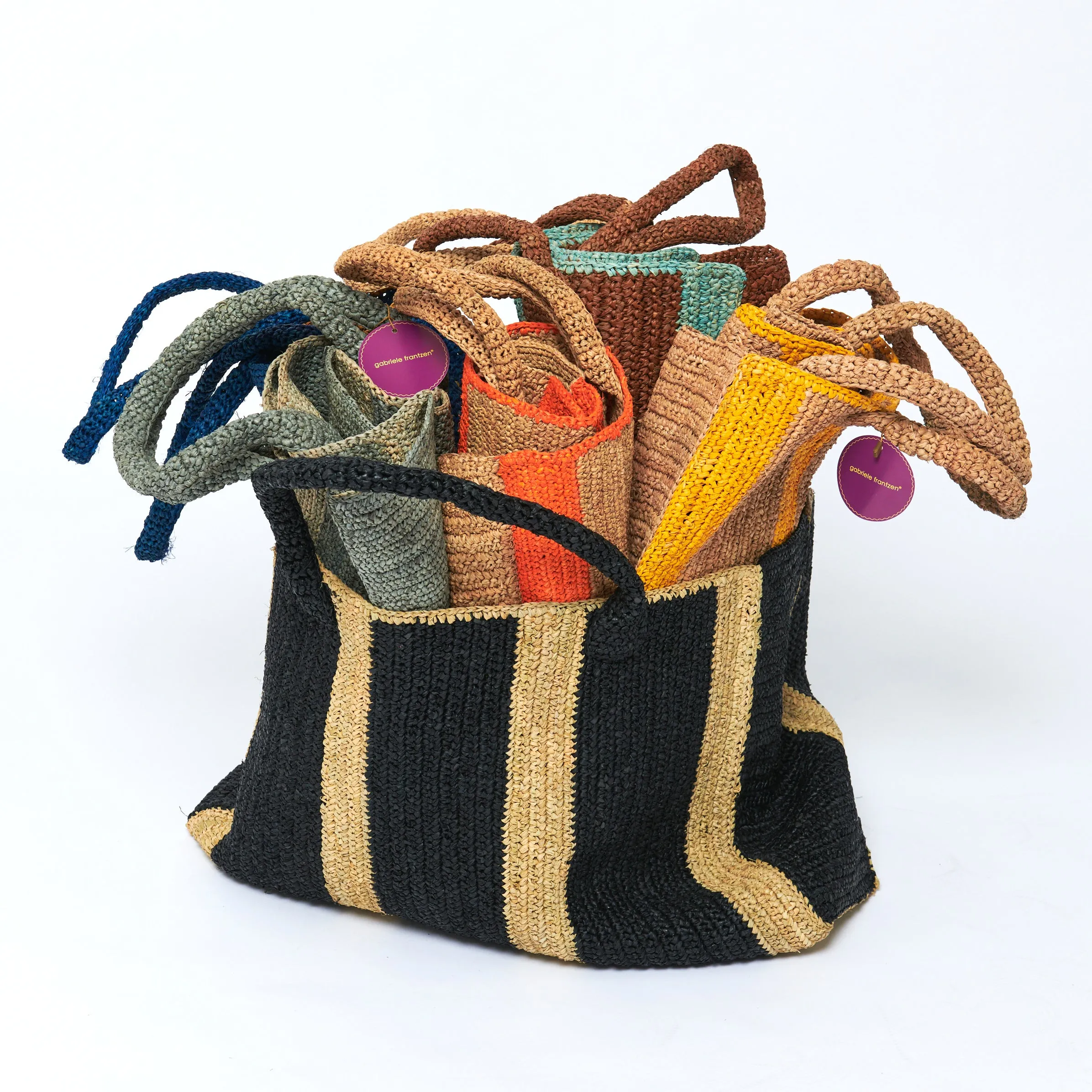 Raffia Bag Weekender sugar-sky