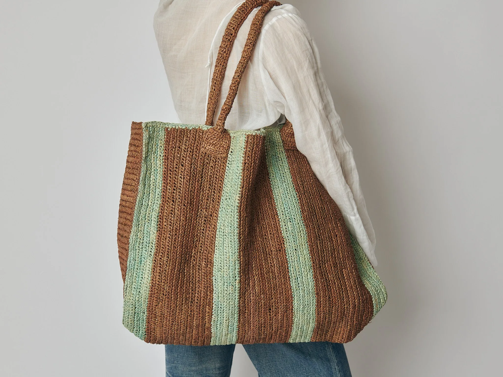 Raffia Bag Weekender sugar-sky