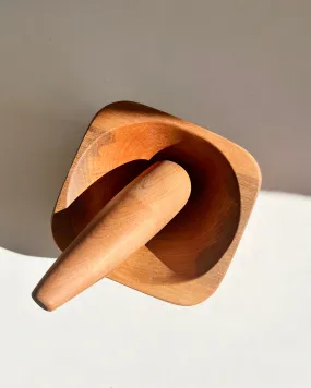 Rauli Hand Carved Solid Wood Mortar and Pestle